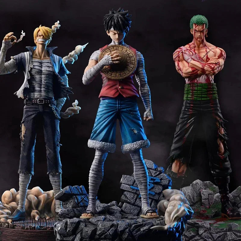 30 cm große One Piece Zoro-, Luffy- und Sanji-Actionfigur – PVC-Sammelstatue
