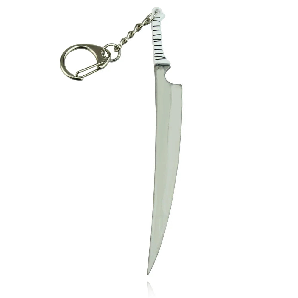 Bleach Anime-Halsketten- und Schlüsselanhänger-Set – Zangetsu Zanpakuto-Schwert und Hitsugaya Toshiro Katana-Zubehör