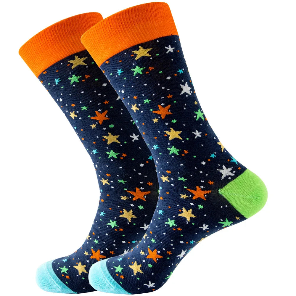 Neuartige Cartoon-Socke aus gekämmter Baumwolle, lustige Crew-Hip-Hop-Socken, dicke lange Socken