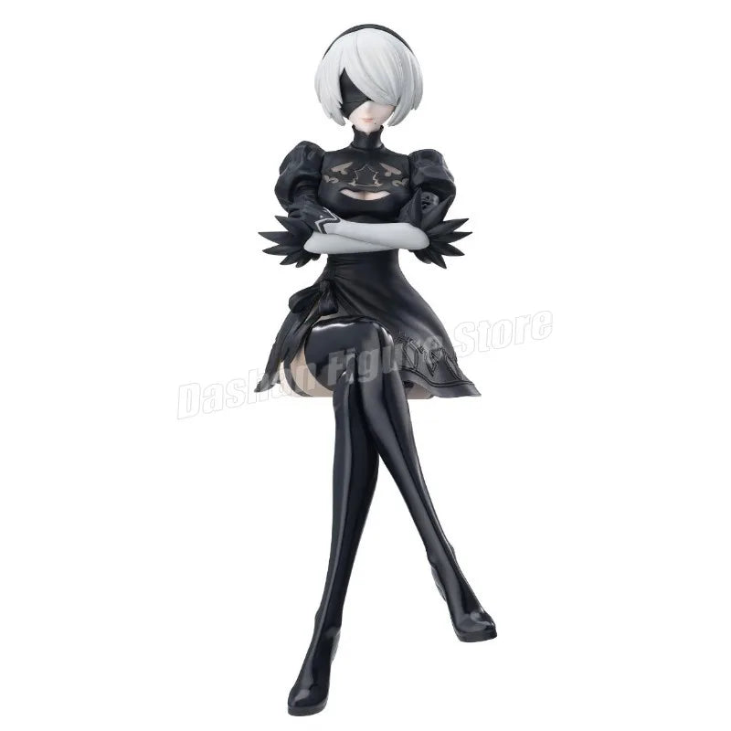 Anime NieR: Automata YoRHa Actionfigur Nudelstopper 2B 9S Sitzhaltung Figuren Sammlung Spielzeug