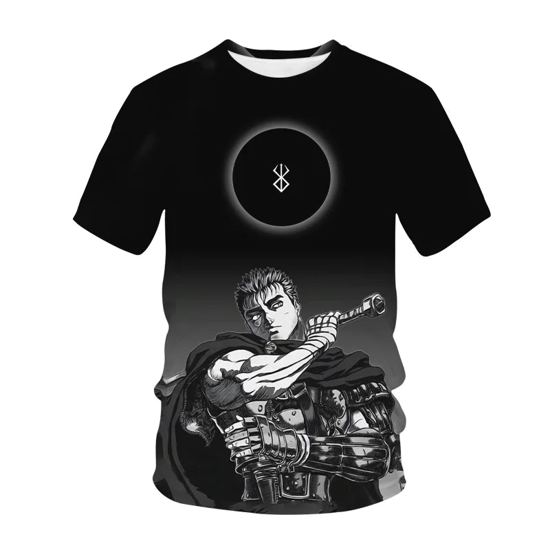 T-shirt Berserk imprimé en 3D pour homme, femme et enfant
