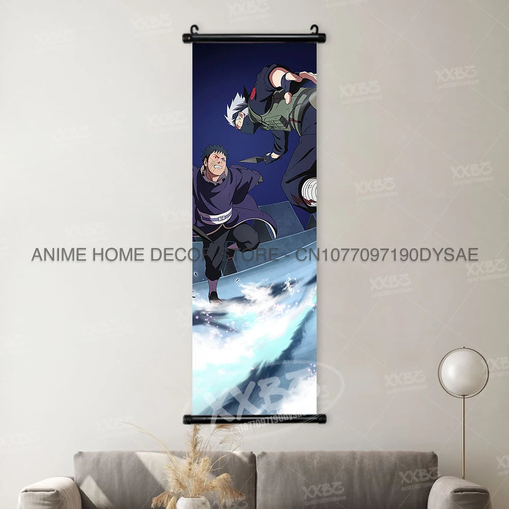 Naruto Posters Scroll Wall Decor Anime Hanging Nara Shikamaru Art Paintings Orochimaru