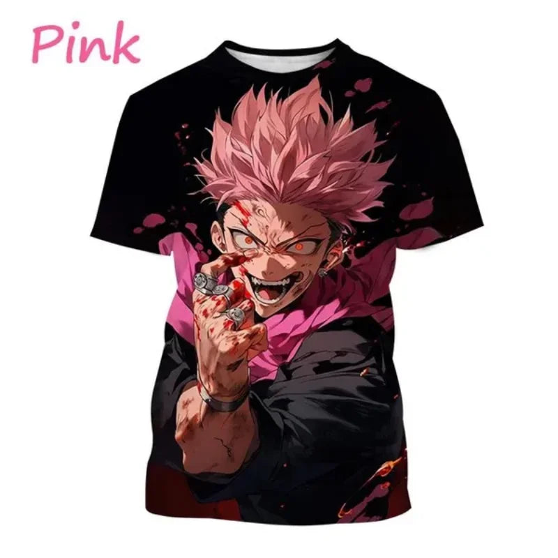 T-shirt Gojo et Yuji de style Harajuku