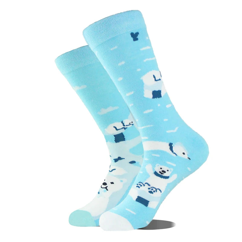AB Happy Cotton Chaussettes amusantes Panda Duck Crazy Design Sokken
