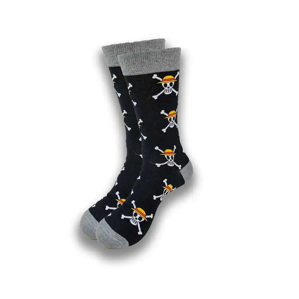 Lustige Socken mit Cartoon-Anime-Print – Personalisierter atmungsaktiver Baumwoll-Hip-Hop-Stil für Männer und Frauen