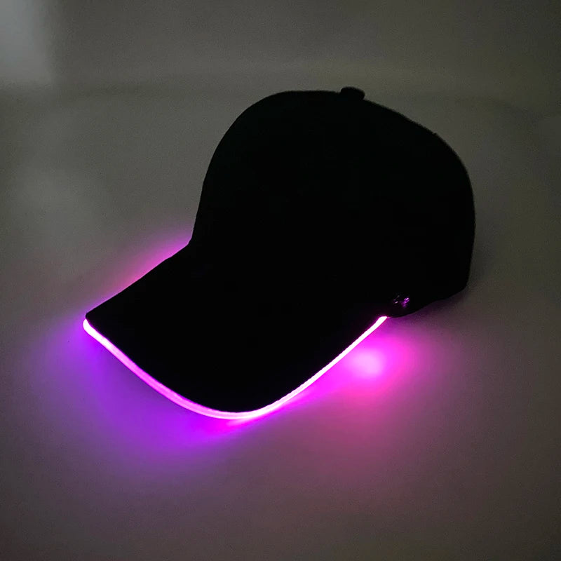 Casquette de baseball tendance à LED – Casquette de rap hip-hop lumineuse pour DJ, danse, discothèque et fête