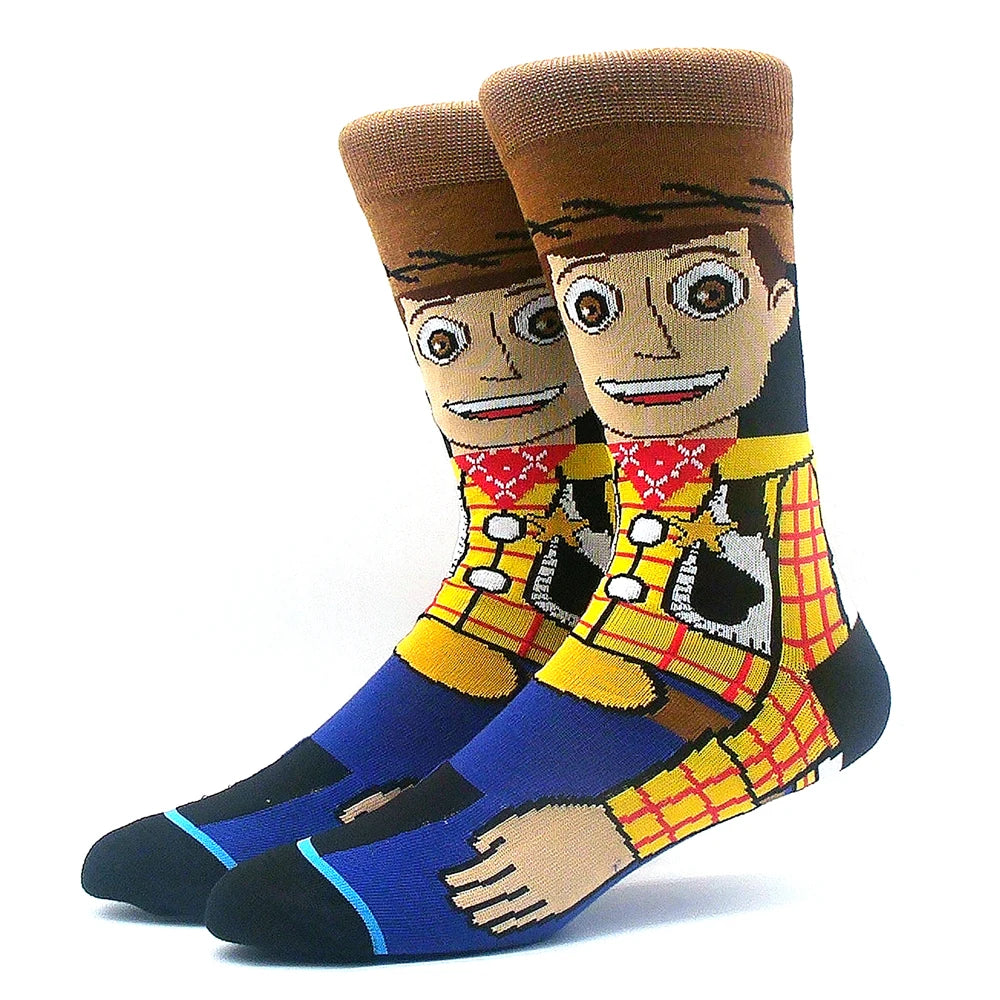 Modische Anime-Socken – Lustiger Hip-Hop-Stil mit hochwertigen Cartoon-Mustern