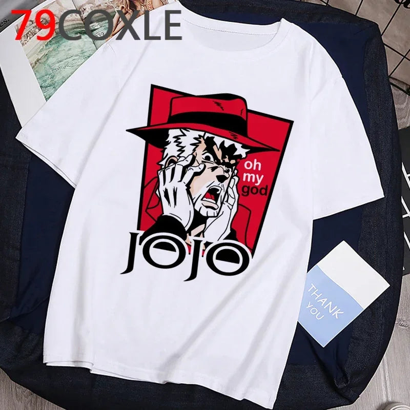 JoJo's Bizarre Adventure T-Shirt, lustiges Cartoon-Anime-Grafik-T-Shirt