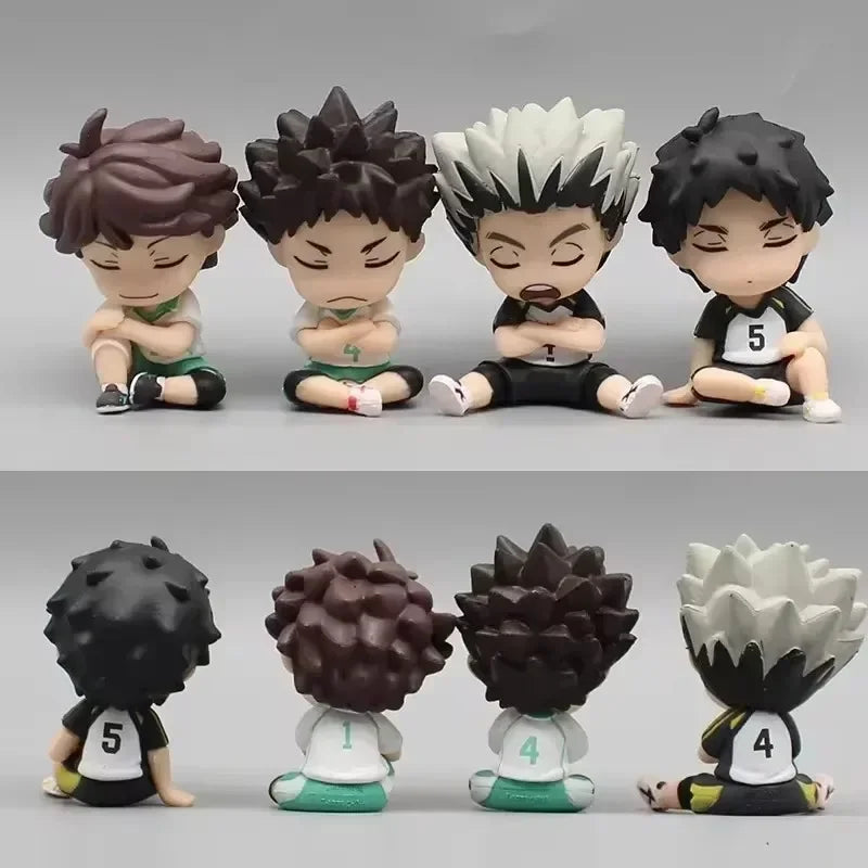 Anime Haikyuu 4 pièces figurines Bokuto Kotaro Akaashi Keiji Oikawa Tooru Iwaizumi Hajime 6 cm figurines