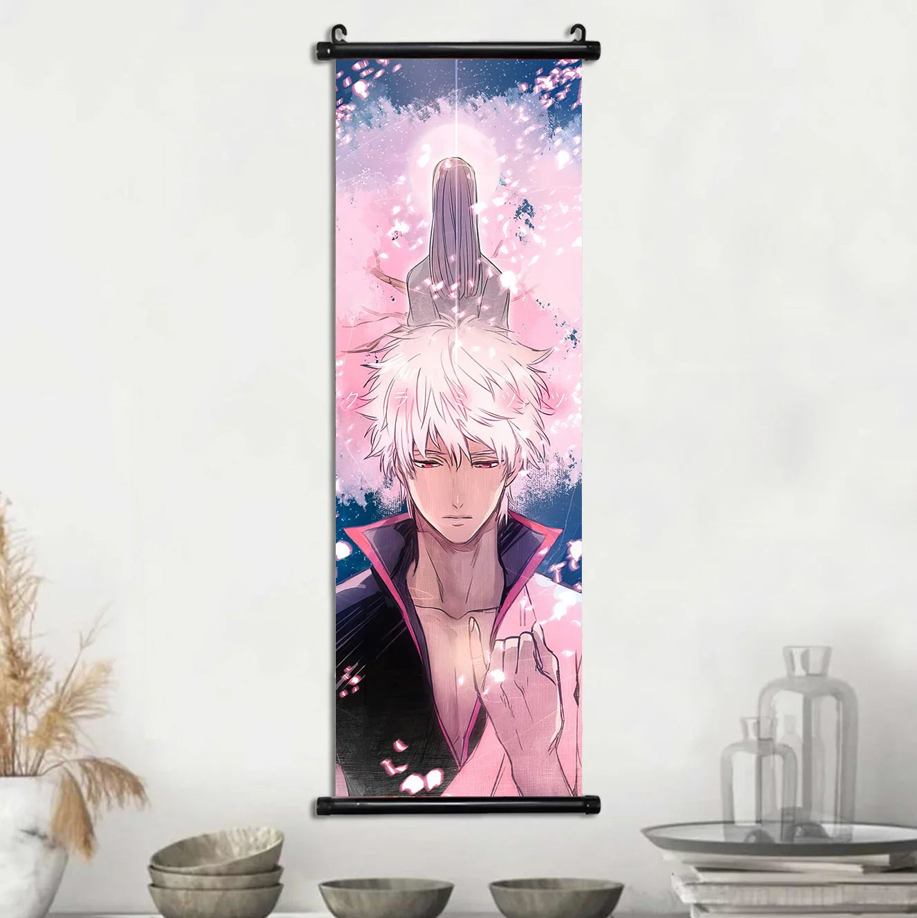 Gintama Gintoki Hanging Scroll Canvas Wall Painting Home Decor Anime Poster Wall Art