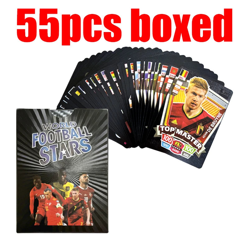 27-55Pcs Ballsuperstar Colour Card Star Limited Edition Signature Series Trading Football Player Card