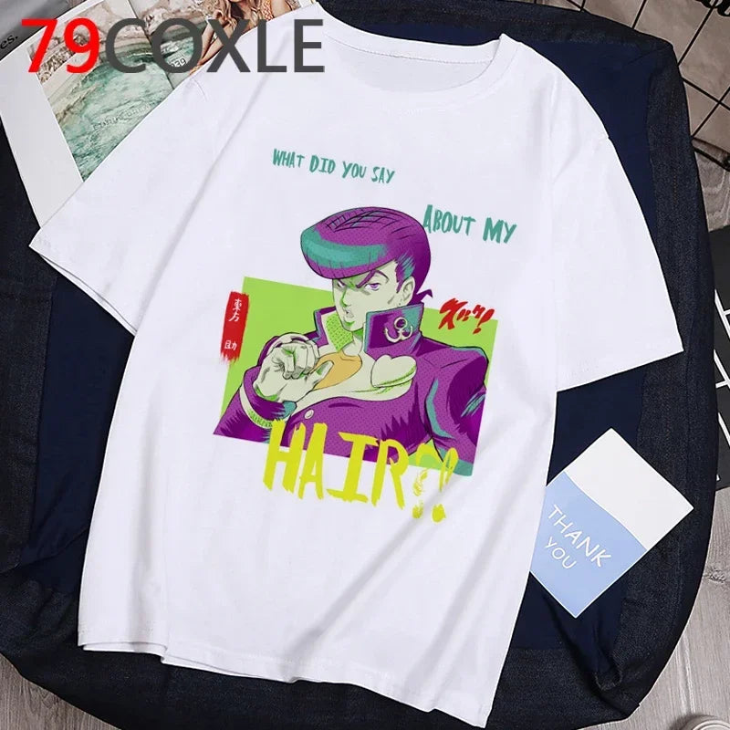 JoJo's Bizarre Adventure T-Shirt, lustiges Cartoon-Anime-Grafik-T-Shirt