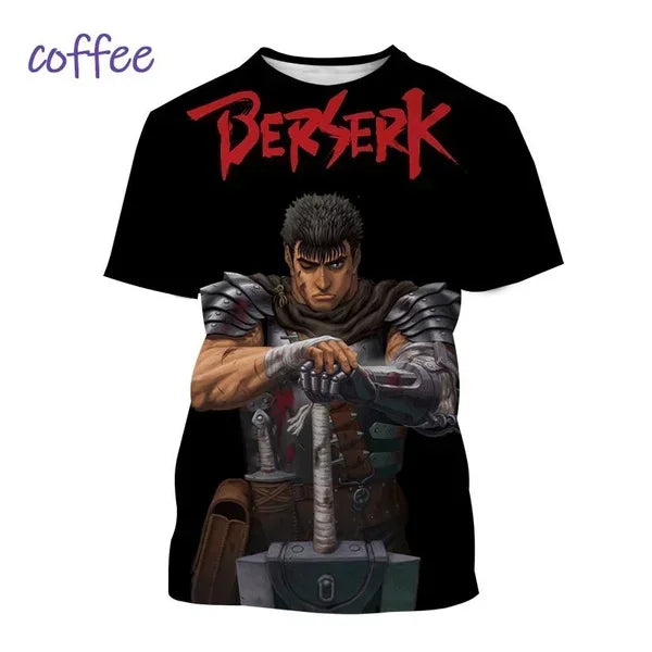 Anime Berserker T-Shirt 3D Printed Street Style Casual Men's Tee
