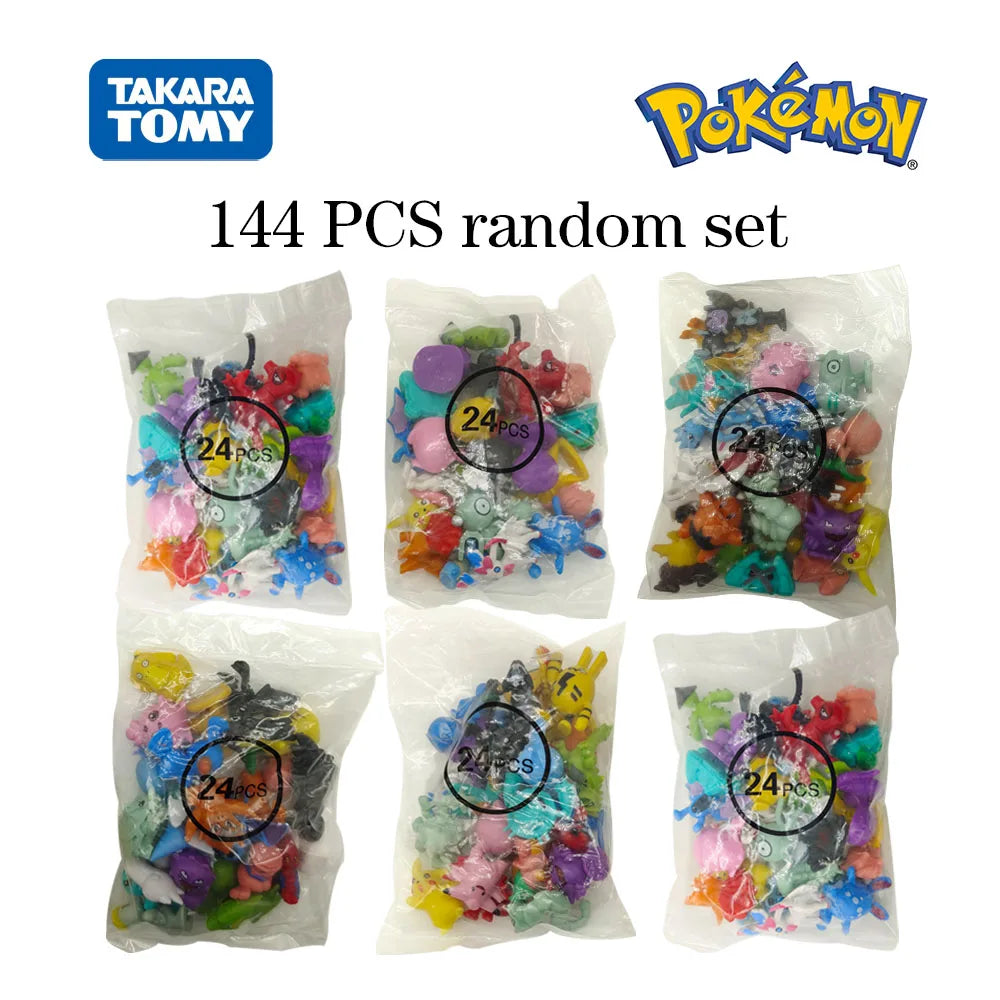 Pokemon Mini Figuren 2-3CM Anime Action Pikachu 24-144 Modell Spielzeug Kind Sammeln