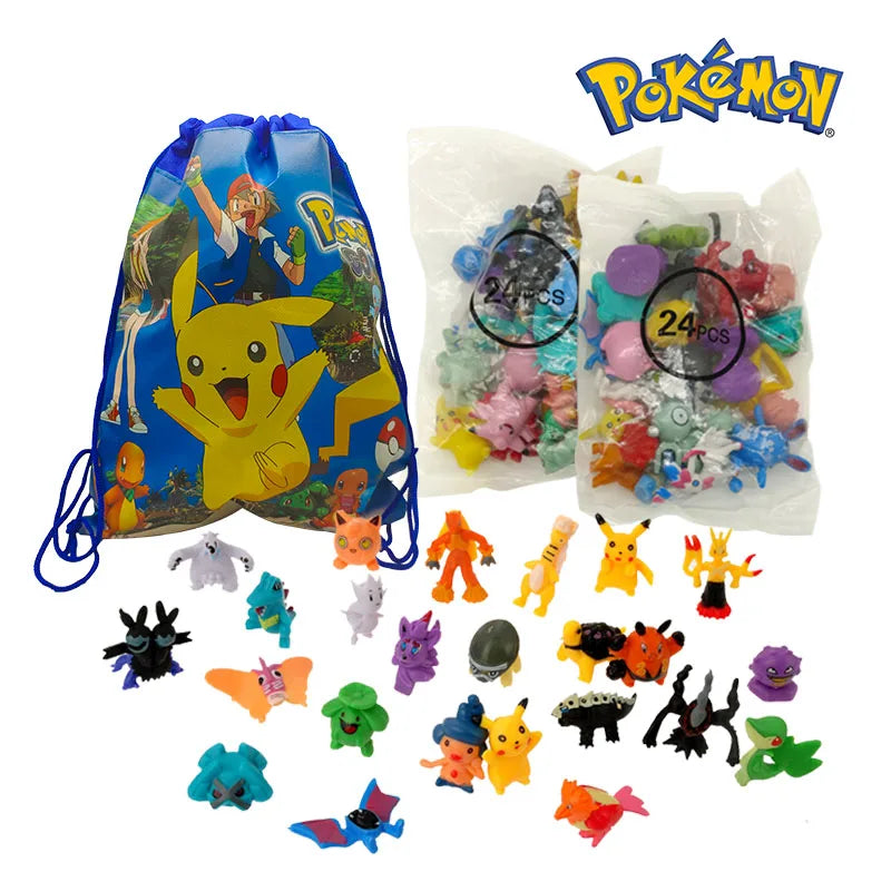 Pokemon Mini Figuren 2-3CM Anime Action Pikachu 24-144 Modell Spielzeug Kind Sammeln
