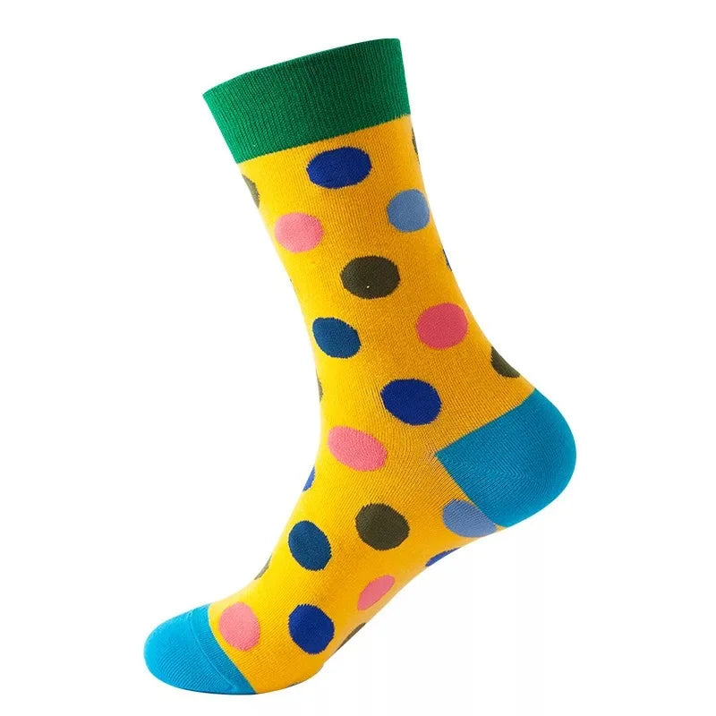 Hip-Hop-Socken aus gekämmter Baumwolle – Harajuku-Designs mit Früchten, Tieren und Ölgemälden