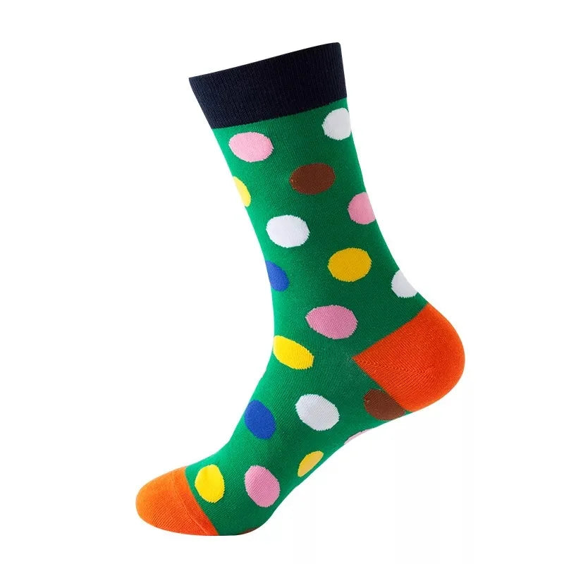 Hip-Hop-Socken aus gekämmter Baumwolle – Harajuku-Designs mit Früchten, Tieren und Ölgemälden