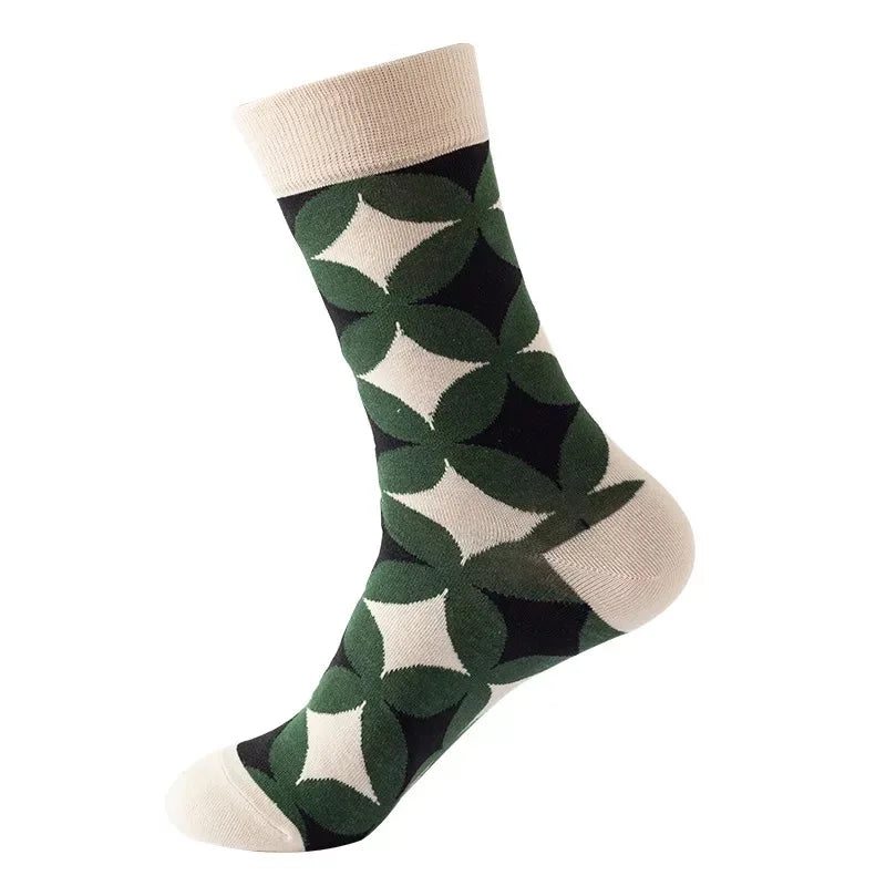 Hip-Hop-Socken aus gekämmter Baumwolle – Harajuku-Designs mit Früchten, Tieren und Ölgemälden