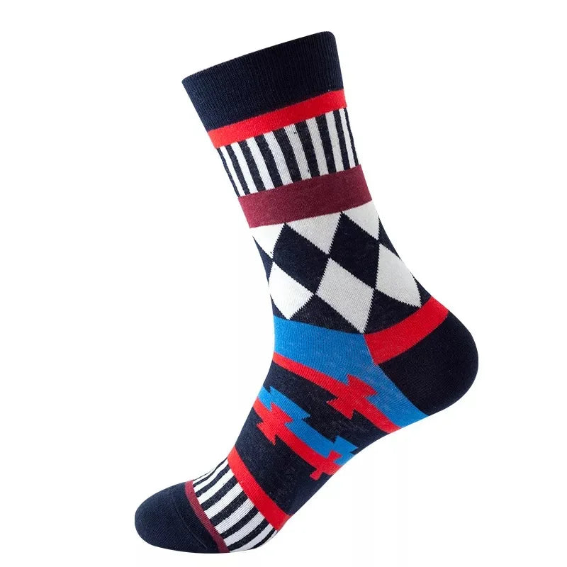 Hip-Hop-Socken aus gekämmter Baumwolle – Harajuku-Designs mit Früchten, Tieren und Ölgemälden