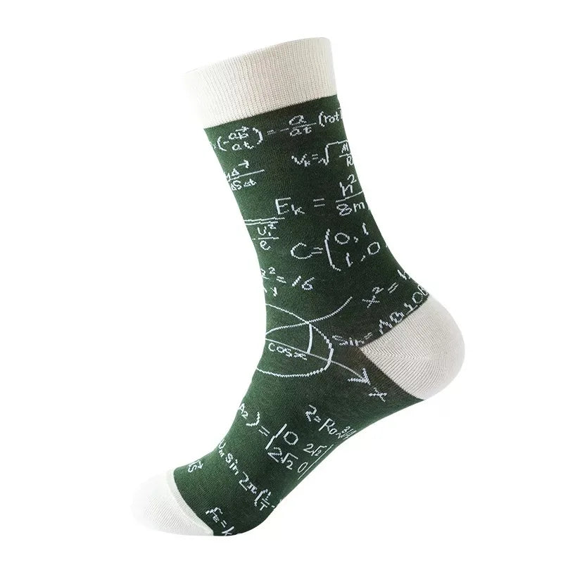 Hip-Hop-Socken aus gekämmter Baumwolle – Harajuku-Designs mit Früchten, Tieren und Ölgemälden
