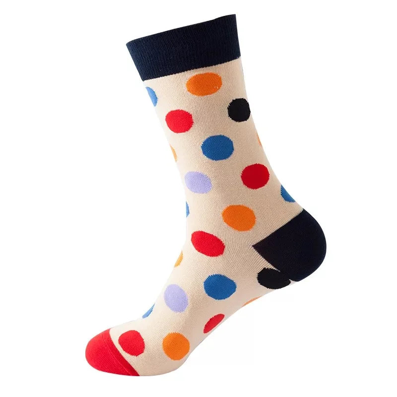 Hip-Hop-Socken aus gekämmter Baumwolle – Harajuku-Designs mit Früchten, Tieren und Ölgemälden