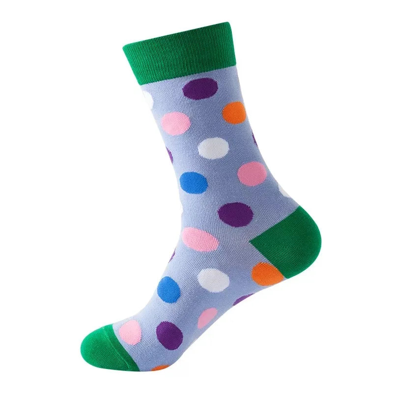 Hip-Hop-Socken aus gekämmter Baumwolle – Harajuku-Designs mit Früchten, Tieren und Ölgemälden