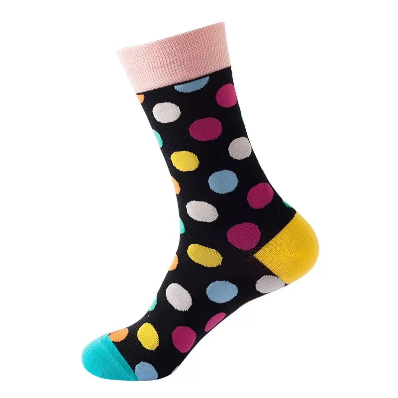 Hip-Hop-Socken aus gekämmter Baumwolle – Harajuku-Designs mit Früchten, Tieren und Ölgemälden