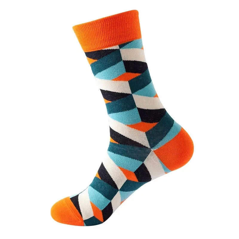 Hip-Hop-Socken aus gekämmter Baumwolle – Harajuku-Designs mit Früchten, Tieren und Ölgemälden