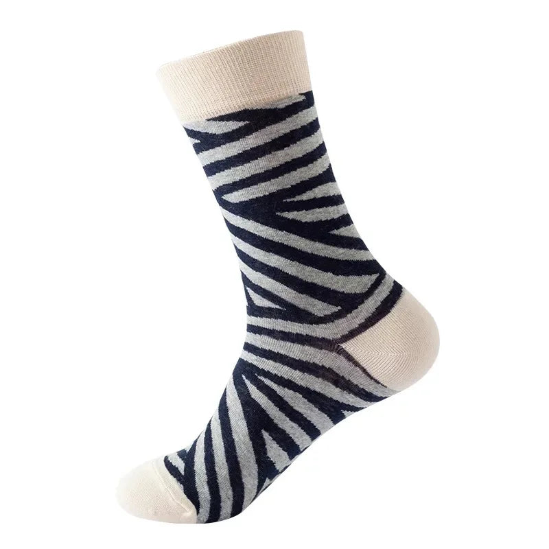 Hip-Hop-Socken aus gekämmter Baumwolle – Harajuku-Designs mit Früchten, Tieren und Ölgemälden