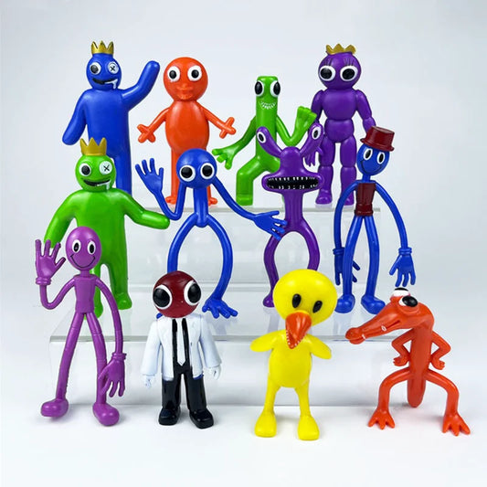 Figurines de monstres bleus Kawaii, jouets pour enfants