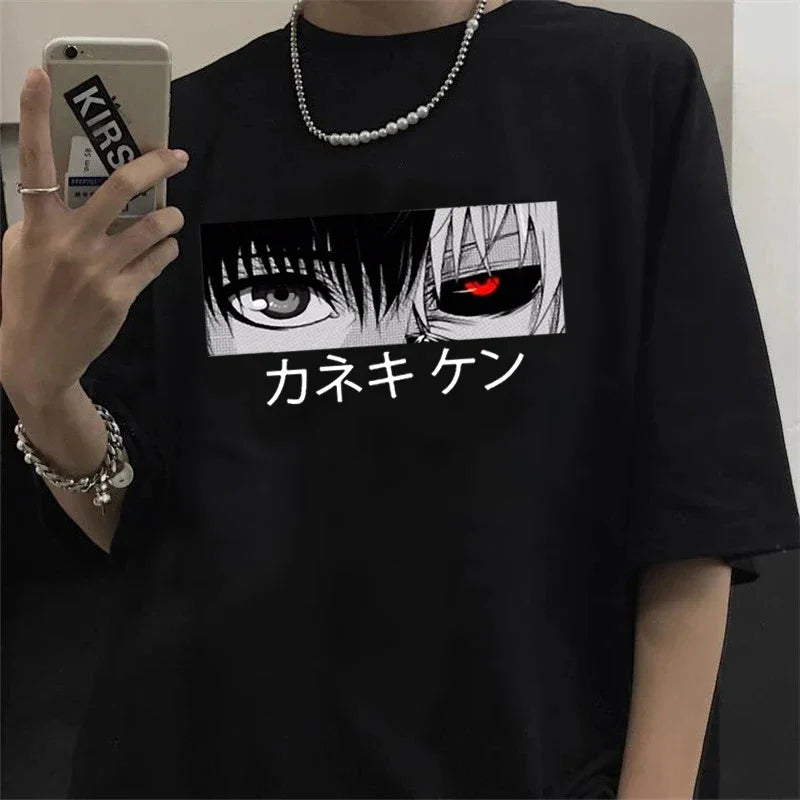 T-shirt Tokyo Ghoul Kaneki Ken Eyes – Vêtements de ville graphiques Ulzzang