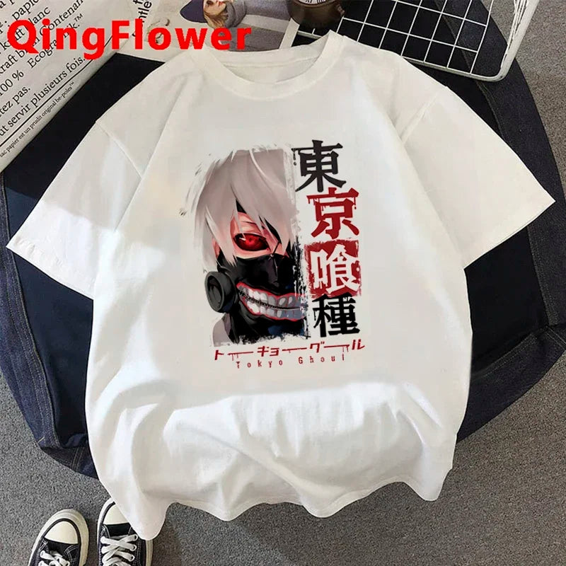 T-shirt Tokyo Ghoul Kaneki Ken Eyes – Vêtements de ville graphiques Ulzzang