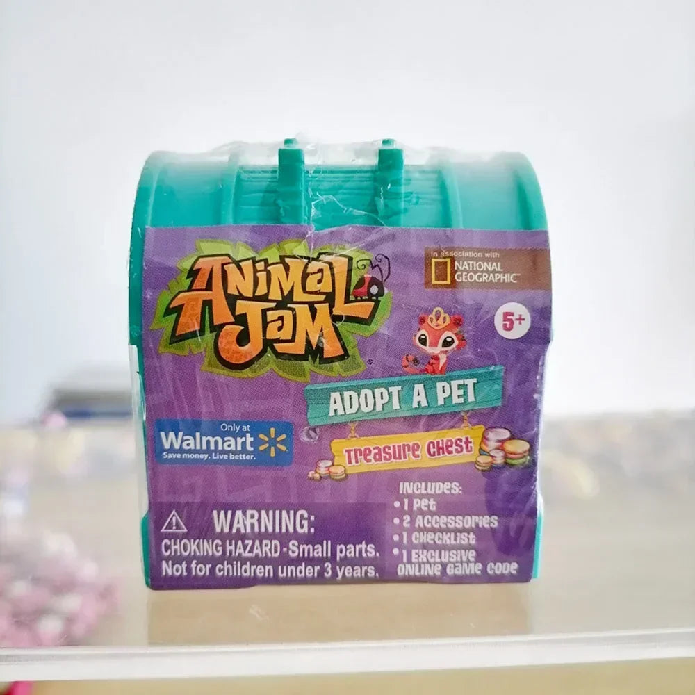 Animal Jam Adopt A Pet Treasure Chest Blind Box Toy Model Anime Figures Collect Ornaments