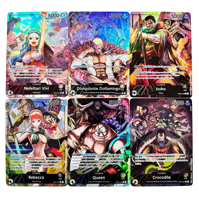 Anime One Piece OPCG English Leader Luffy Sabo Zoro Nami Law Game Anime Collection Cards