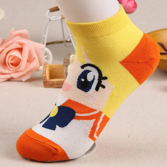 Neue Sailor Moon Baumwollsocken – Süße, atmungsaktive und lustige Frühlingssocken für Damen