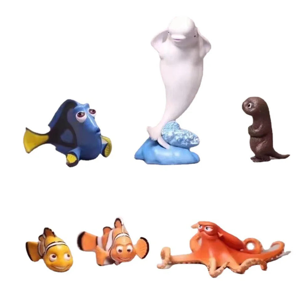6-Pcs Disney Finding Nemo & Dory Figures – 3-11CM Mini PVC Action Model Set for Kids & Xmas Gifts