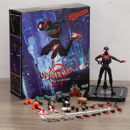 Sentinel Miles Morales SV-Actionfigur – Spider-Man Into the Spider-Verse Sammlermodell, Spielzeug und Geschenk