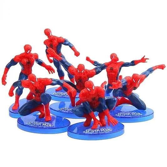 7 teile/satz Disney Spiderman Action Figur Modell Spielzeug Anime Avengers 8-10cm