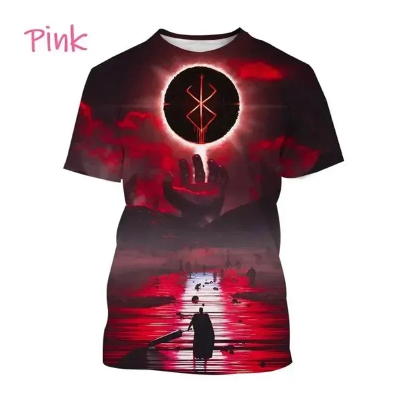 Anime Berserker T-Shirt 3D-Druck Street Style Casual Herren T-Shirt