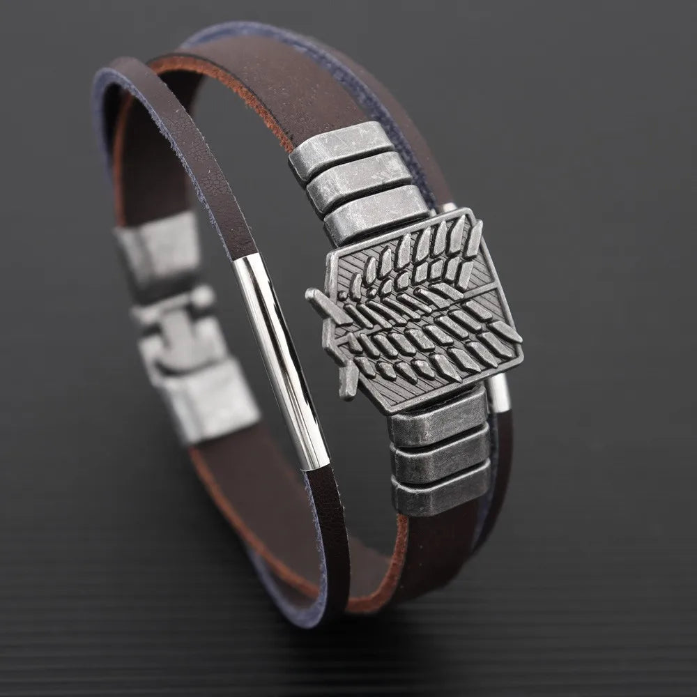 Nouveau bracelet punk Attack on Titan - Bijoux créatifs inspirés des animes pour hommes et femmes | Idée cadeau tendance