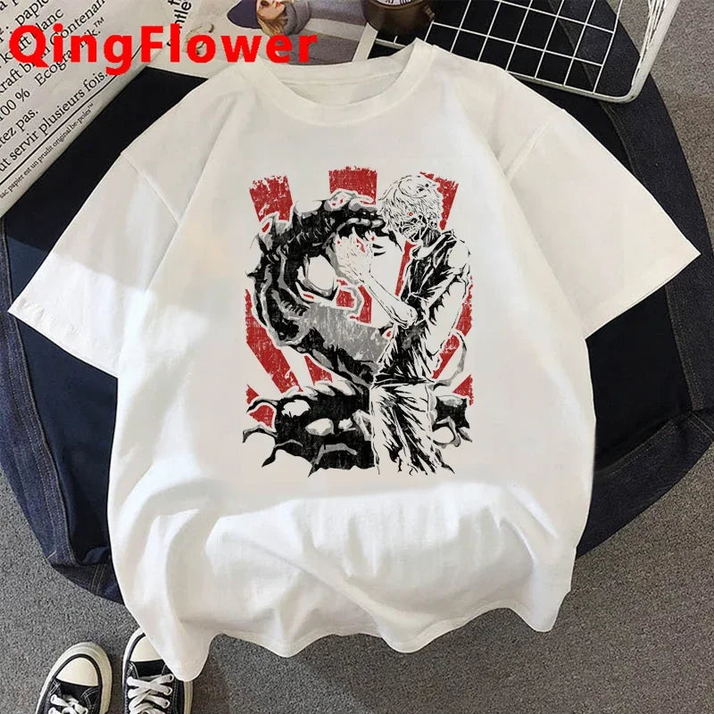 T-shirt Tokyo Ghoul Kaneki Ken Eyes – Vêtements de ville graphiques Ulzzang