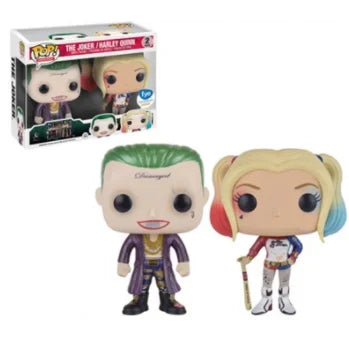 Funko Pop Heroes - Suicide Squad Joker & Harley Quinn Vinyl Figures | 2pcs Collectible Toys for Kids