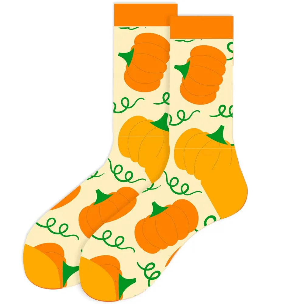 Modische bunte Pflanzen- und Igelsocken – Frühlings-Herbst-Baumwollsocken