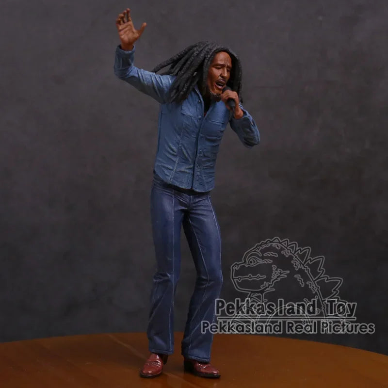 Bob Marley PVC-Actionfigur – 18 cm großes Sammlermodell mit Mikrofon