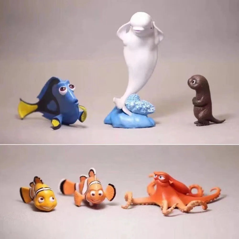 6-Pcs Disney Finding Nemo & Dory Figures – 3-11CM Mini PVC Action Model Set for Kids & Xmas Gifts
