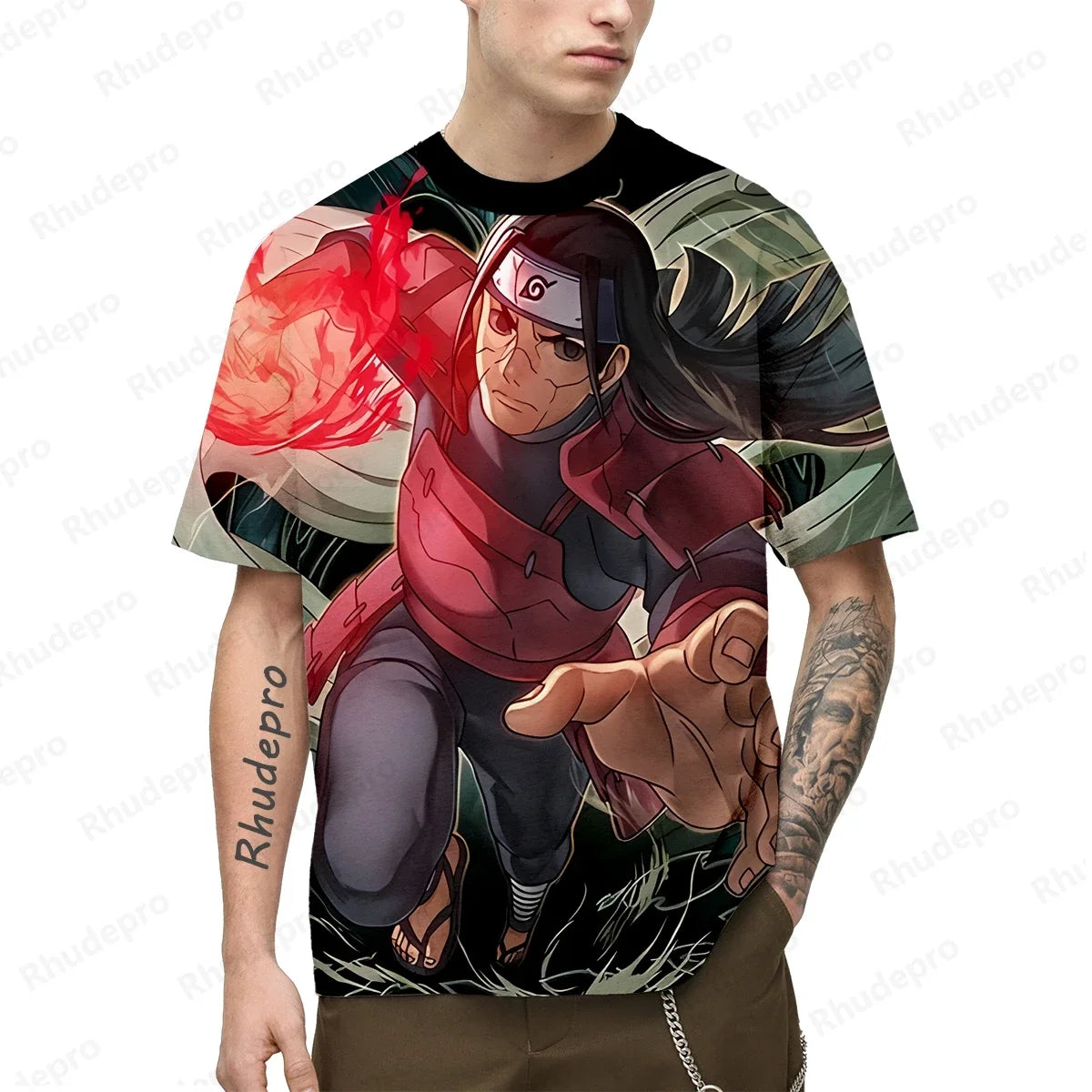 T-shirt imprimé 3D Naruto – Uzumaki Naruto Anime Manches courtes