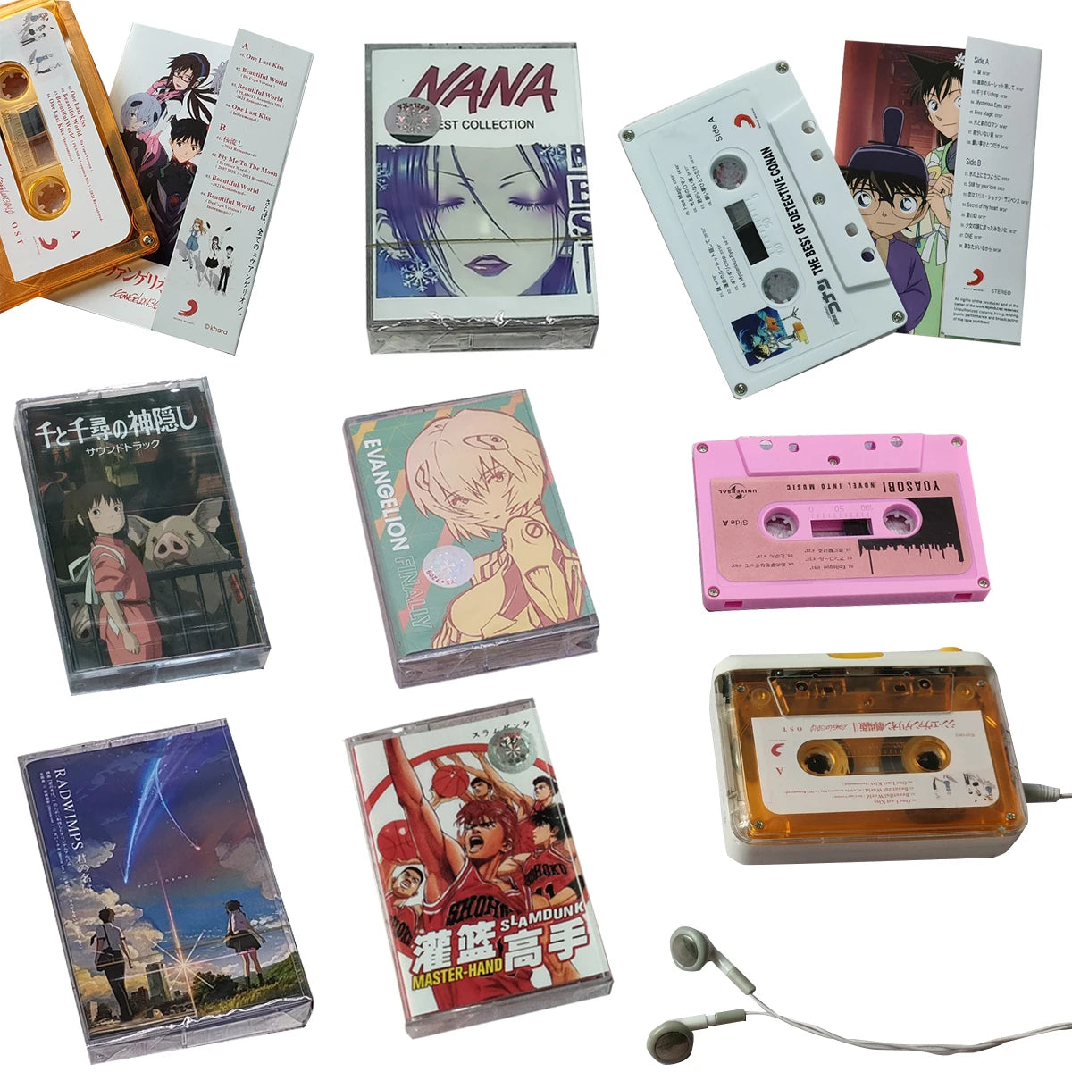 Cards Cassette Tape Music Neon Genesis The Rock Nana Hatsune Miku Cartoon Character Soundtrack Record