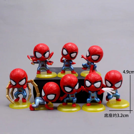 Marvel Spider-Man 8-teiliges Q-Version PVC-Figurenset – Cake Toppers &amp; Gifts