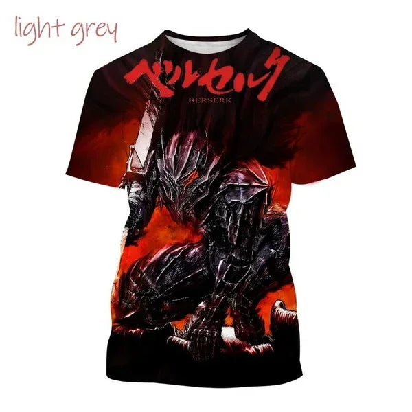 Anime Berserker T-Shirt 3D-Druck Street Style Casual Herren T-Shirt