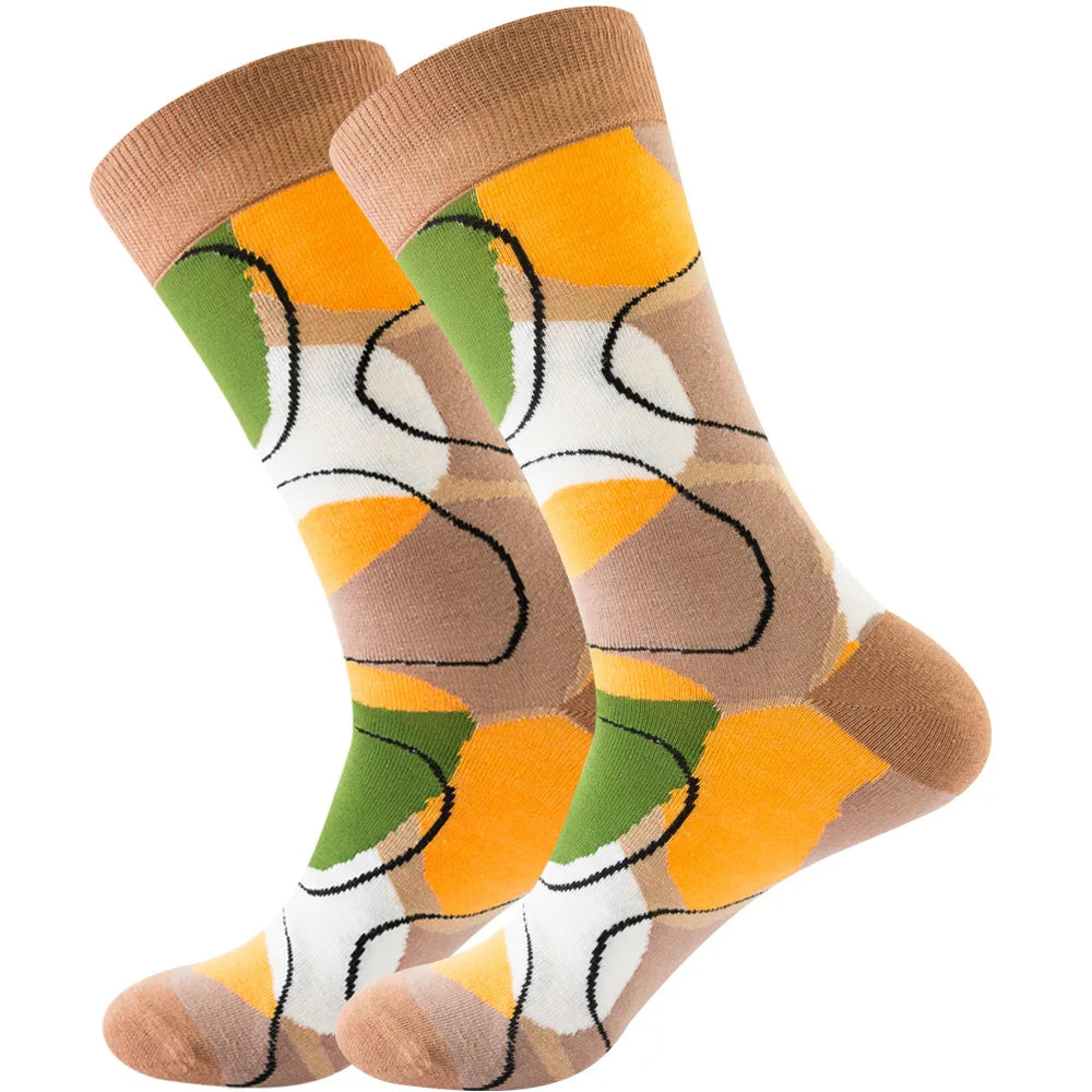 Neue lange Tube-Socken aus gekämmter Baumwolle – Lustige Harajuku Skateboard Crew für Männer